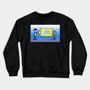 Happy Birthday (Blue) Crewneck Sweatshirt